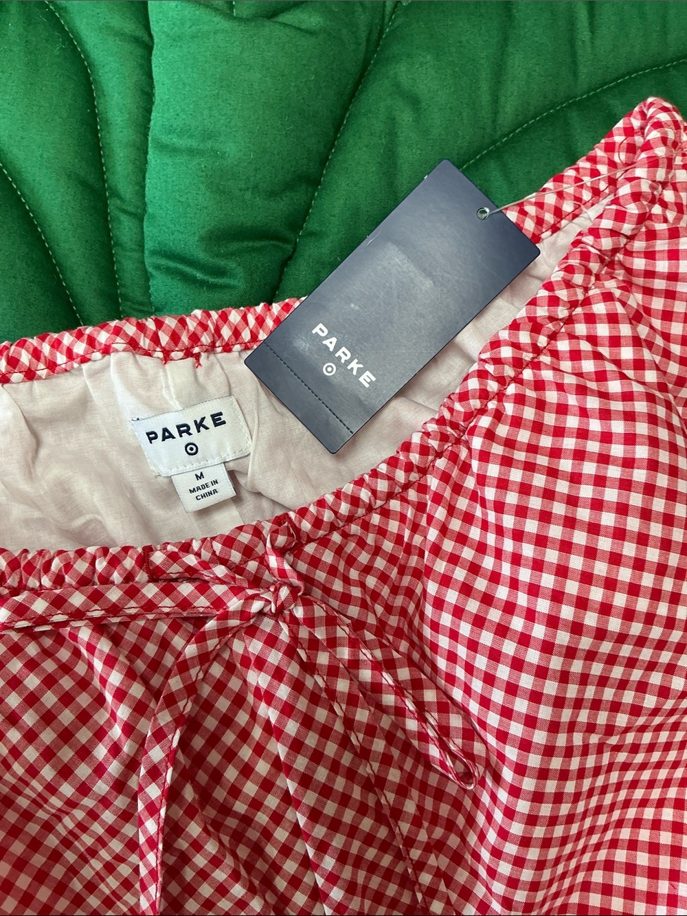 NWT Parke X Target red gingham ruffle shorts. Size M. **SOLD OUT online** - Picture 8 of 8